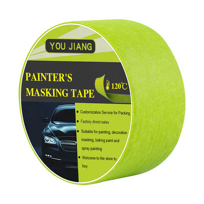 Hochtemperatur 120 Grad Maler Maskenband Wasserdichtes Grünes Crepe Papier 50m
