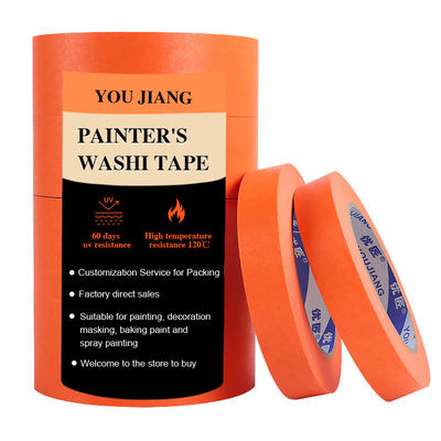 Anti UV 60 Tage Orange Gummi Klebstoff hohe Viskosität Washi Maskenband