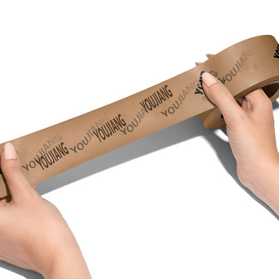 Ökofreundliches selbstklebendes Kraftpapierband mit wasseraktiviertem Einseitigklebstoff