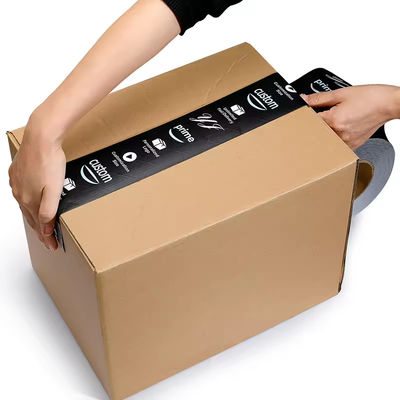 Biologisch abbaubares und recycelbares selbstklebendes Kraftband für Verpackungen