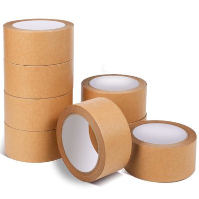 Wasseraktiviertes Kraftpapierband 50mmx75m/150m Ökofreundliches einseitiges Klebstoffbraunes Verpackungsteppich