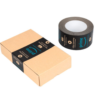 Benutzerdefiniertes Logo Braun Verpackung Wasseraktiviertes Gummigetriebe Verstärktes Nass Kraftpapier Klebeband Roll für Verpackung Schwarz
