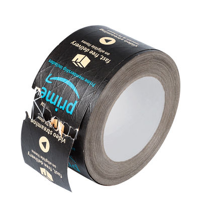 Custom Printed Logo Wasseraktivierte Erscheinung Gummiert Verstärktes Klebstoffpapier & Film Kraftpapierteppich zum Versiegeln von Kartons