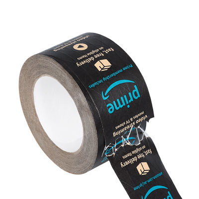 Benutzerdefiniertes Farbliches Logo Öko-freundlich Wasser aktivieren Nasspapierband Klebstoffpapier & Film Kraftpapier Paketband mit Logo